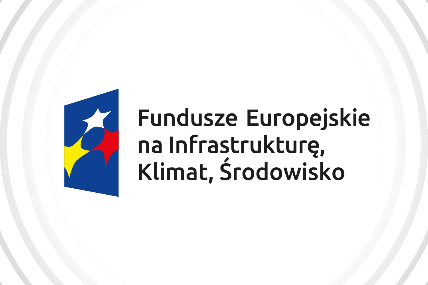 Logotyp programu Fundusze Europejskie na Infrastrukturę, Klimat, Środowisko